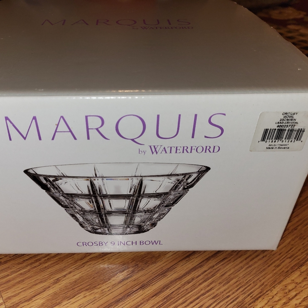 NIB Marquis by Waterford Crosby 9" Bowl